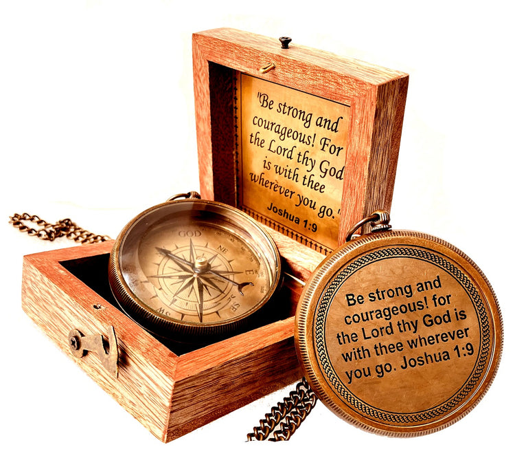 Religious gifts engraved compass