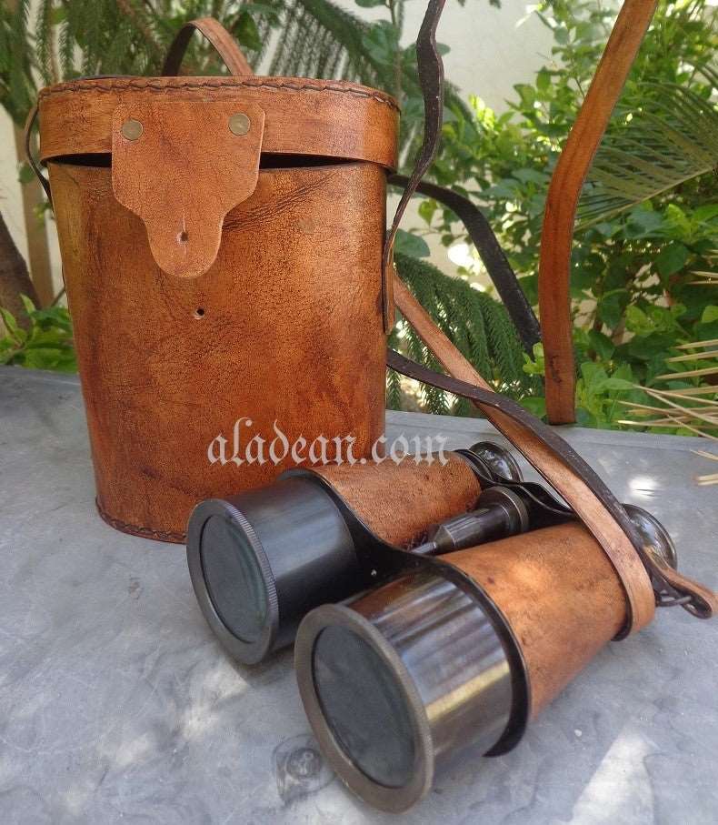 Antique Brass Spyglass Binocular