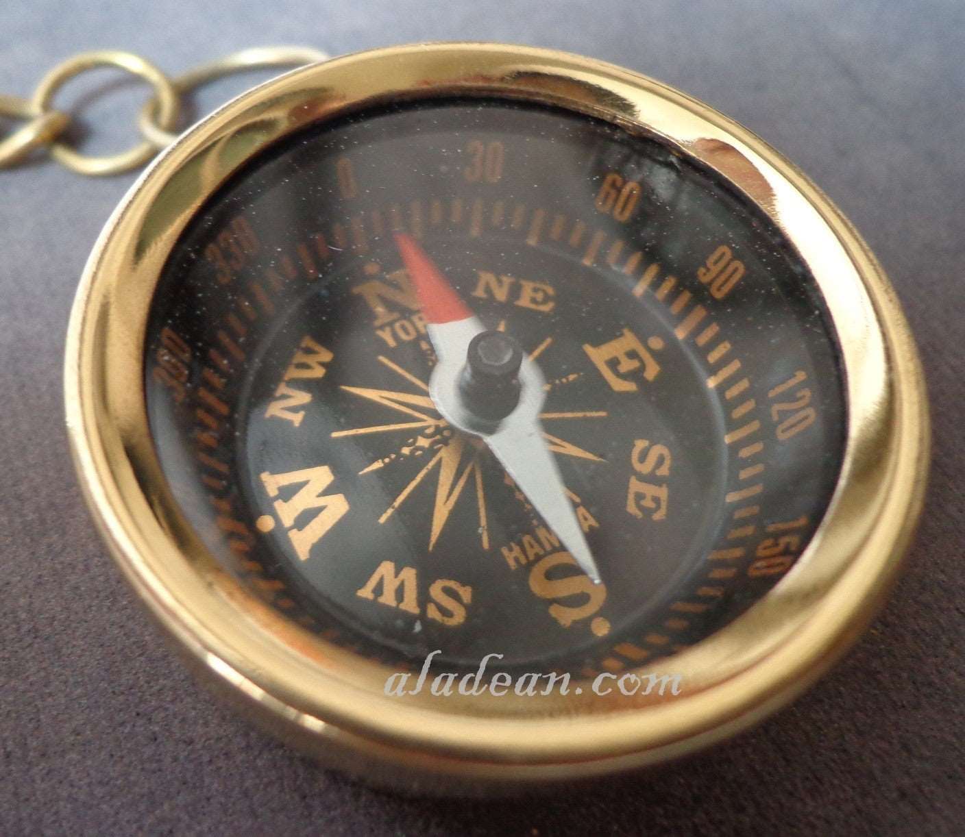 Brass Compass Key Chain