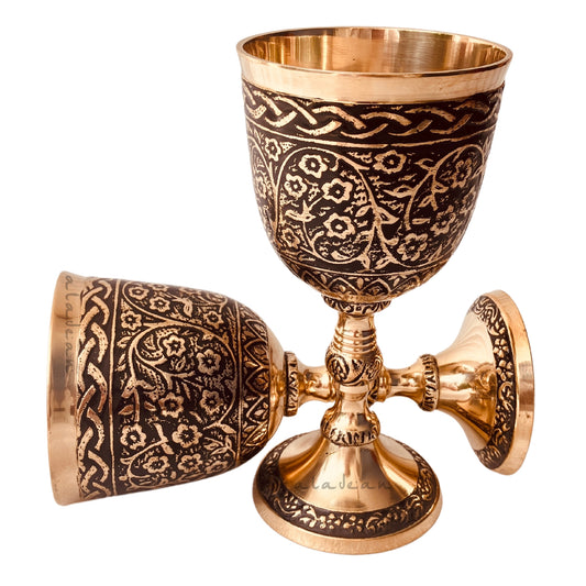 Medieval Goblet Czar's Vintage Chalice Brass Wine Cup