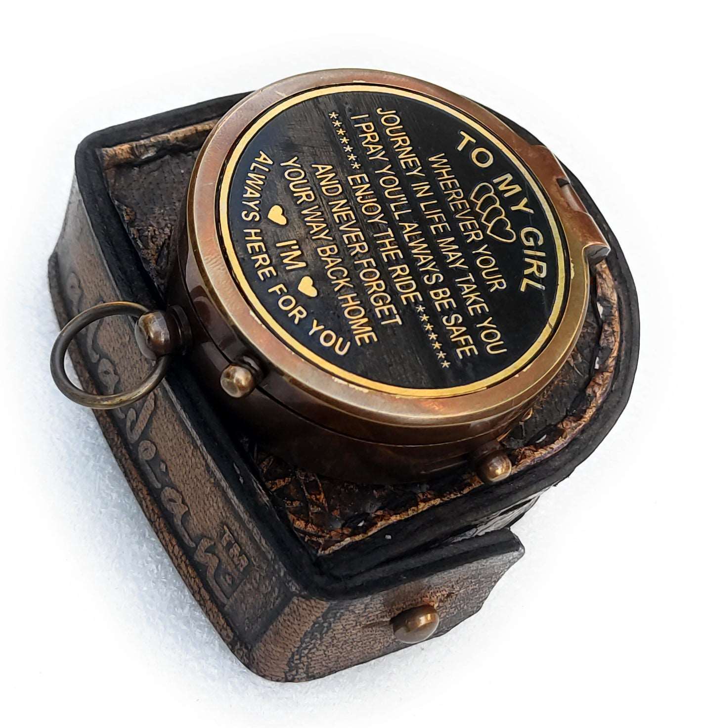 Brass Compass Gift for Girl Grand Daughter