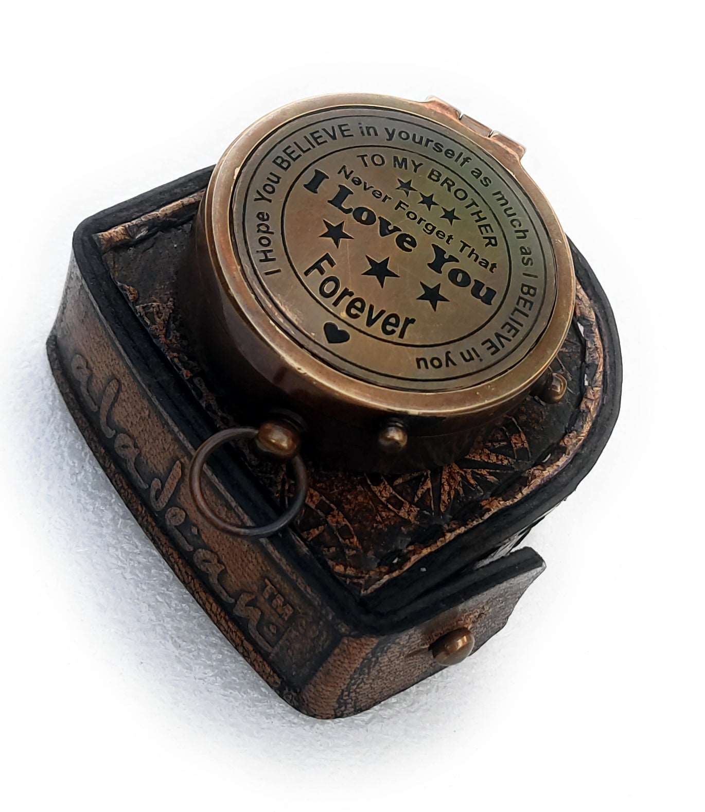 Brass Compass Gift for Brother
