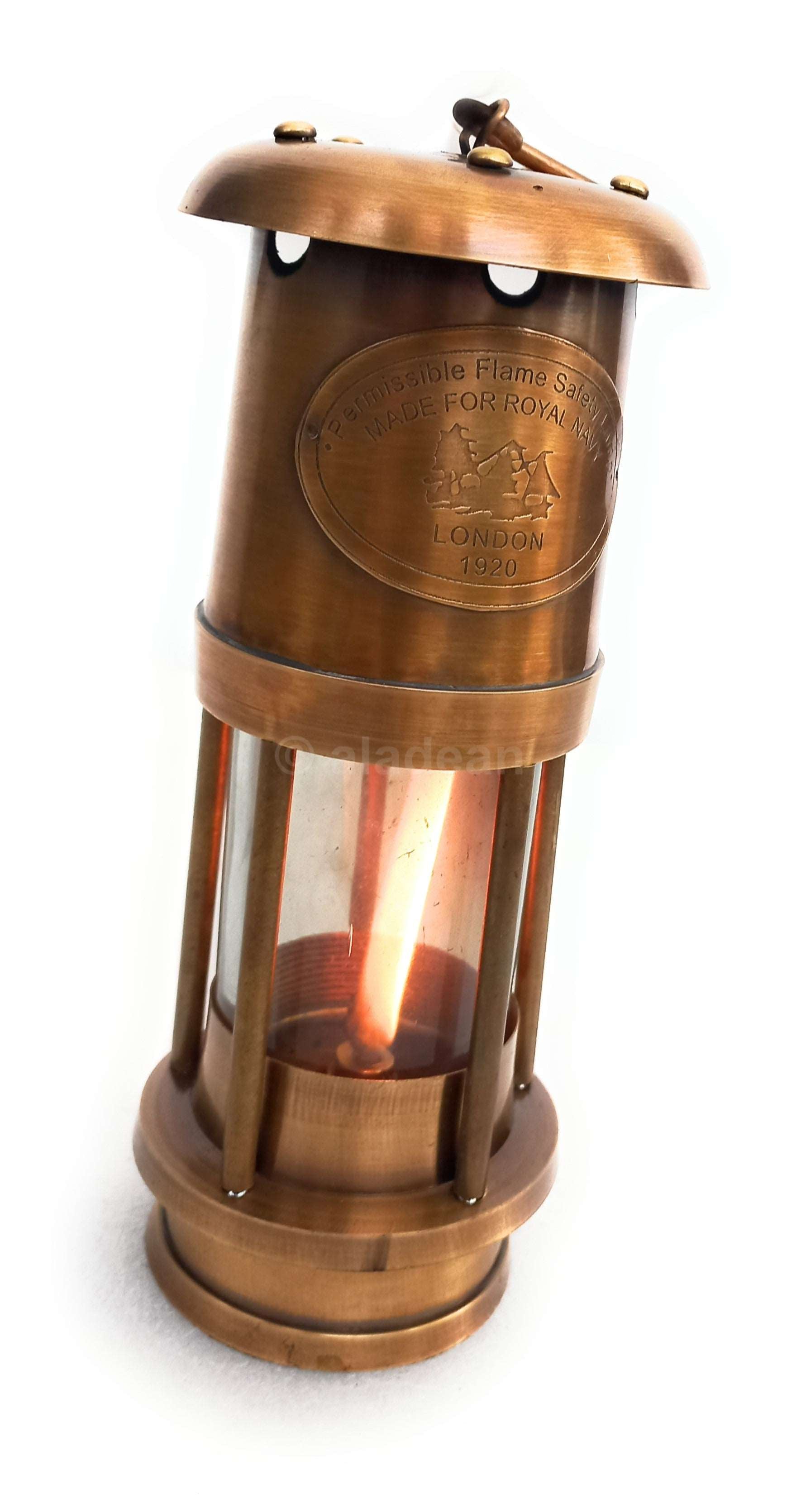 Miner Lamp 16cm - Oil Burning Hurricane Lamp Vintage Rustic Look Campi –  aladean