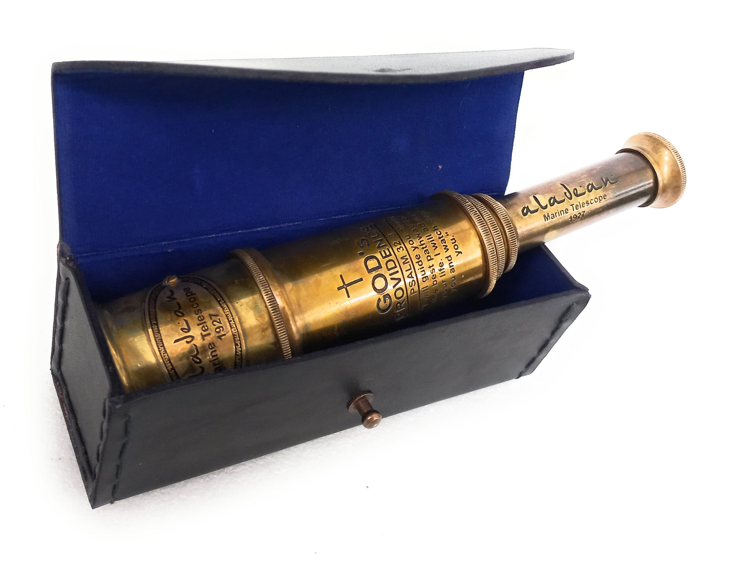 Pirate Spyglass Telescope 15" Engraved "God's Divine Path" Quote