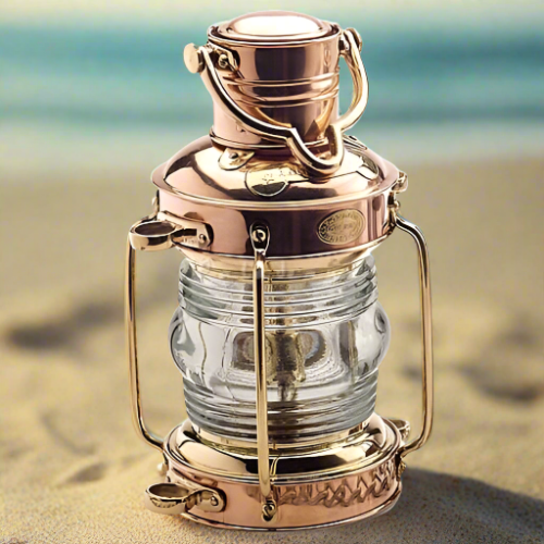 nautical ship lantern oil burning copper lamp