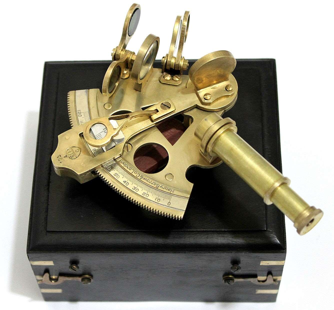 Antique Brass Navigation Sextant 4inch