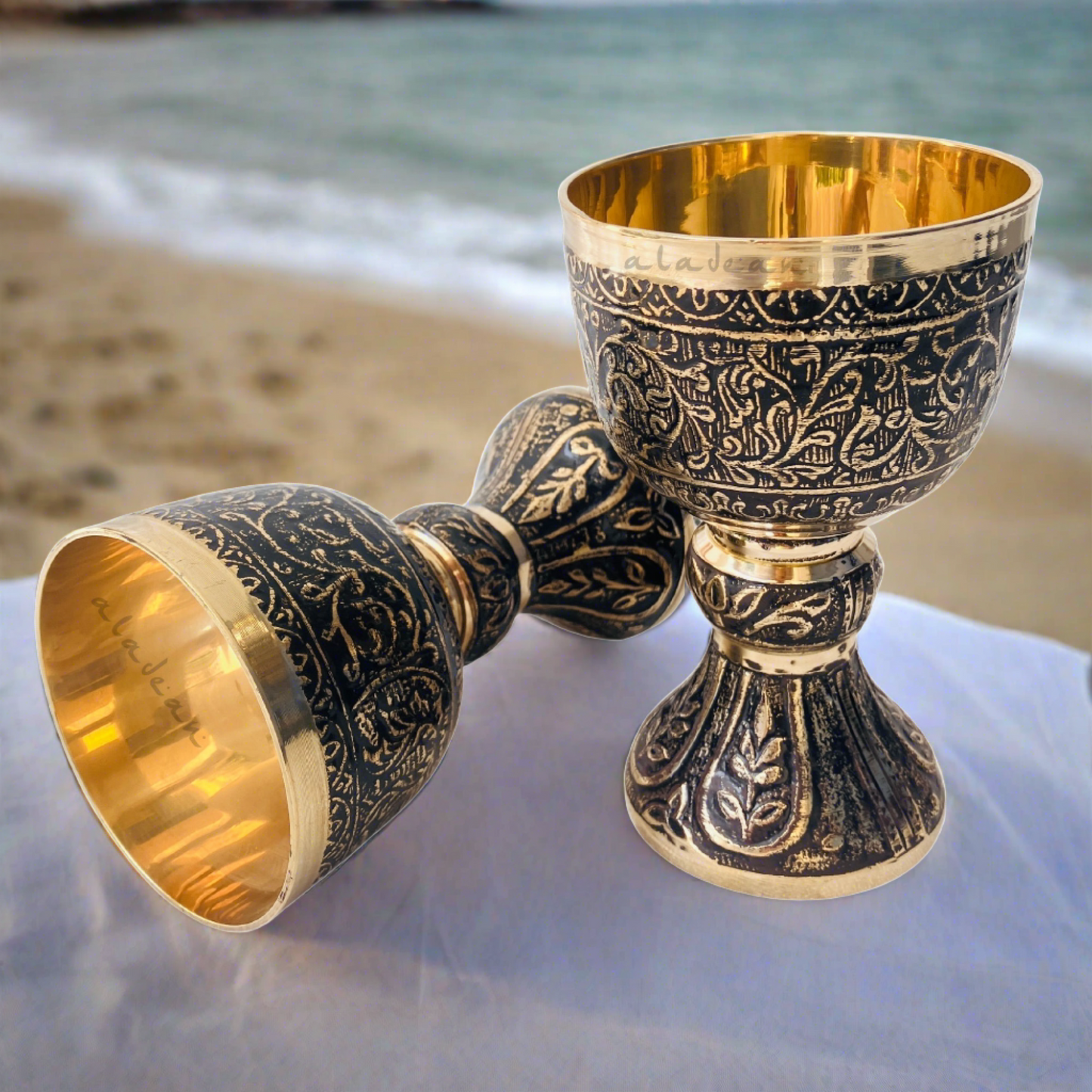 Mittelalterlicher Kelch - Dukes Brass Wine Cup