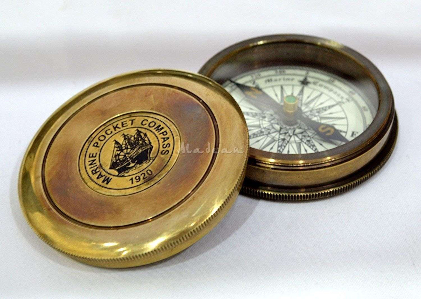 Brass Pocket Compass