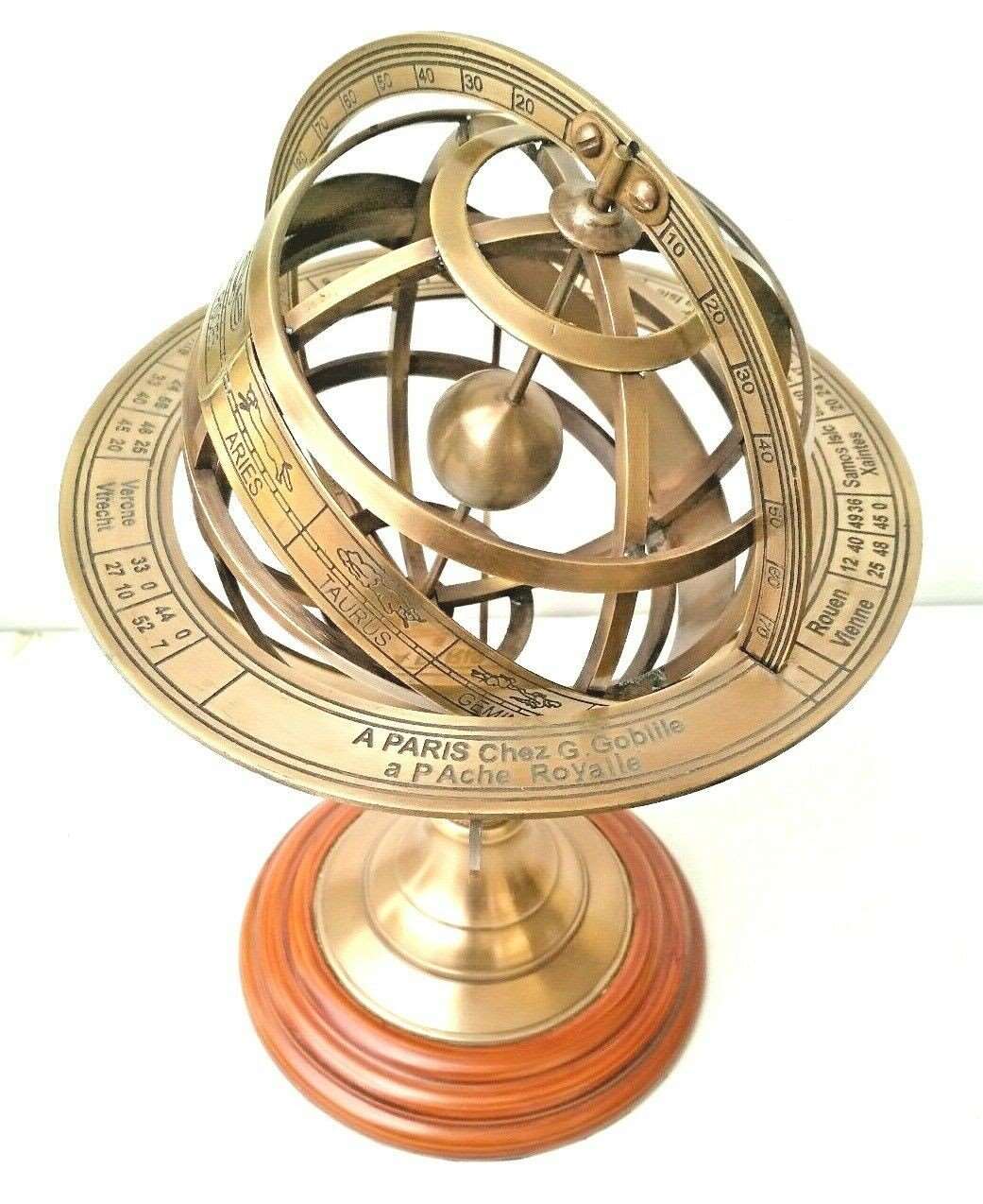 Antique Brass Armillary Globe