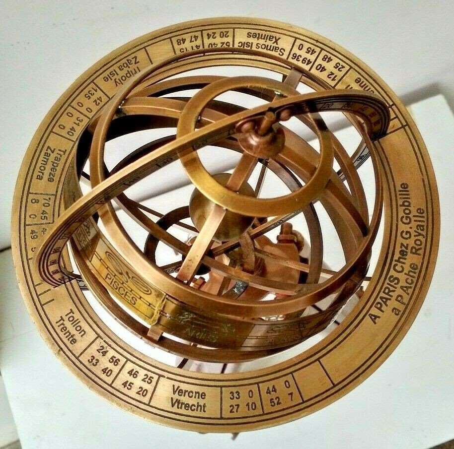 Brass Armillary Globe With Tripod Stand