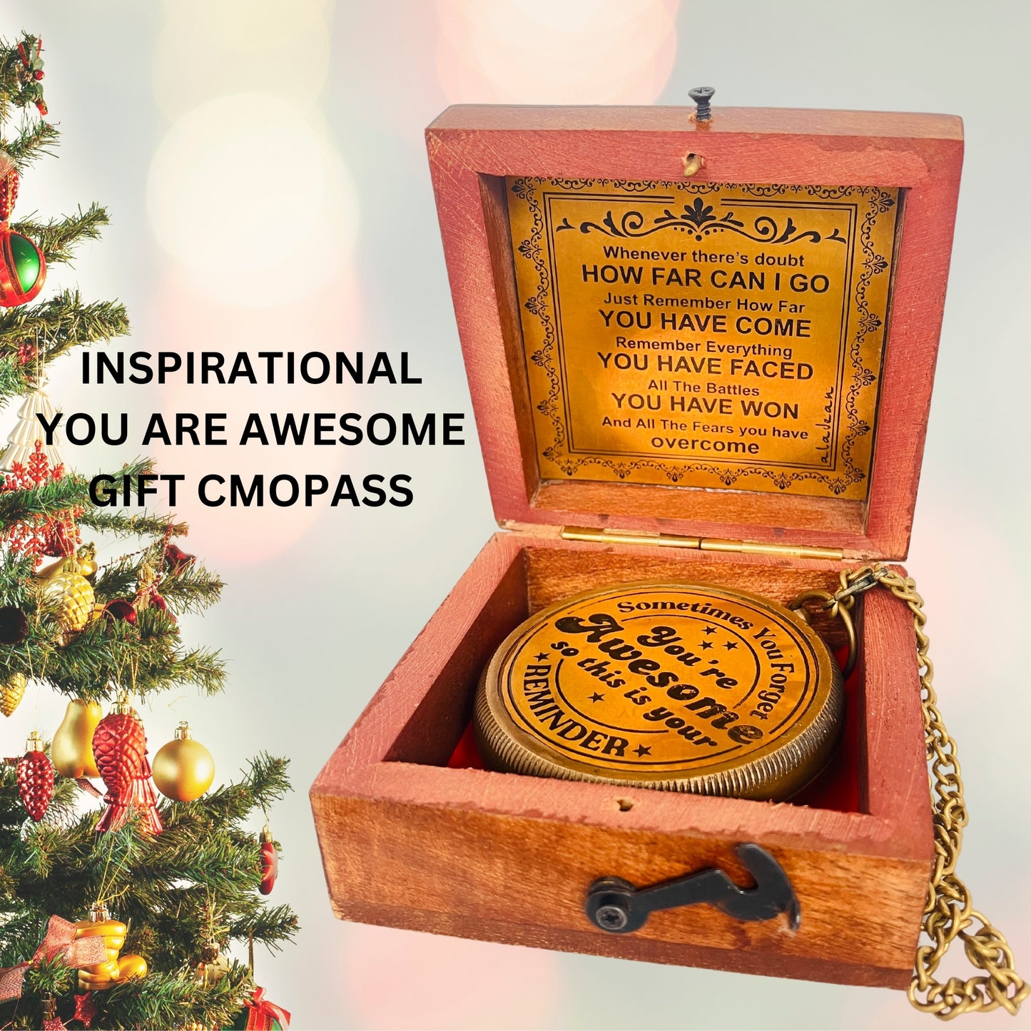 You Are Awesome Engraved Compass Appreciation Gifts
