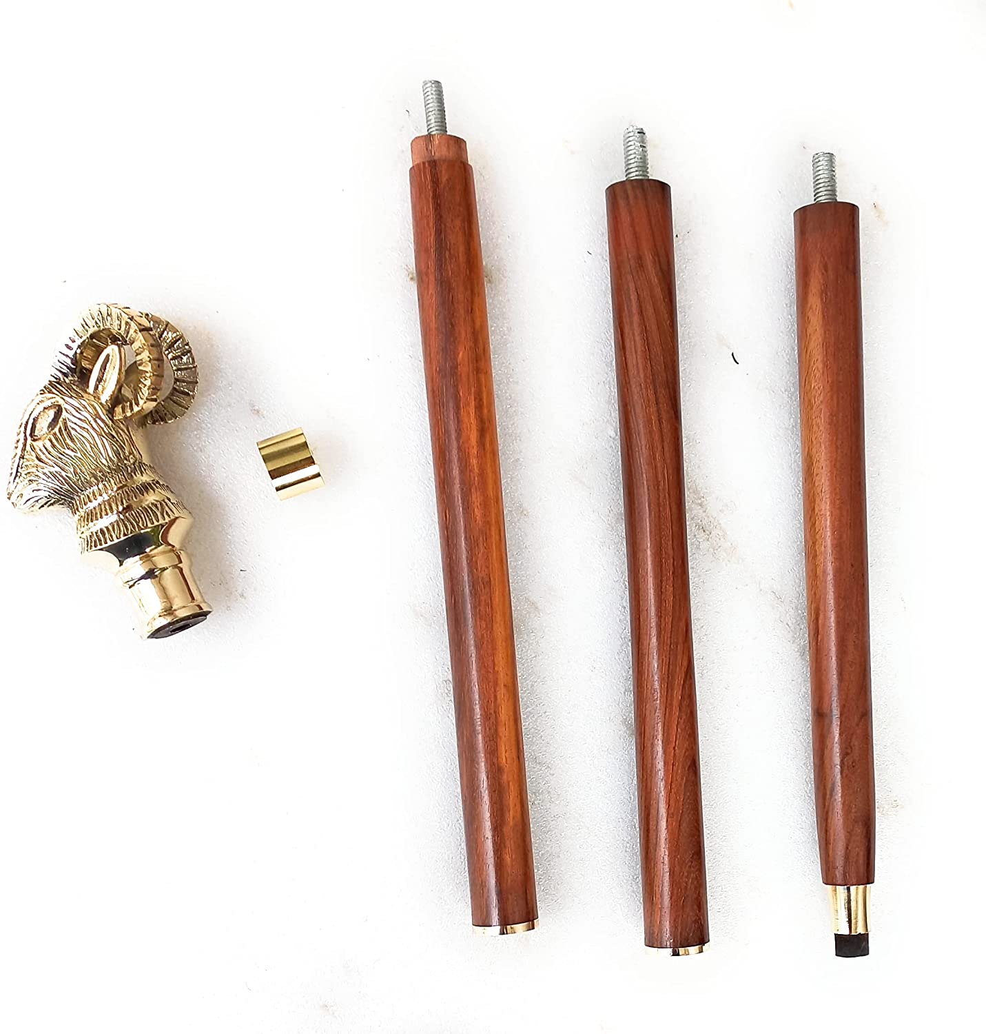 Sternzeichen Widder – Spazierstock mit Widderkopfgriff