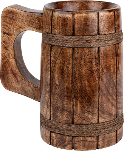 Nordic Wooden Mugs Tankard Cups