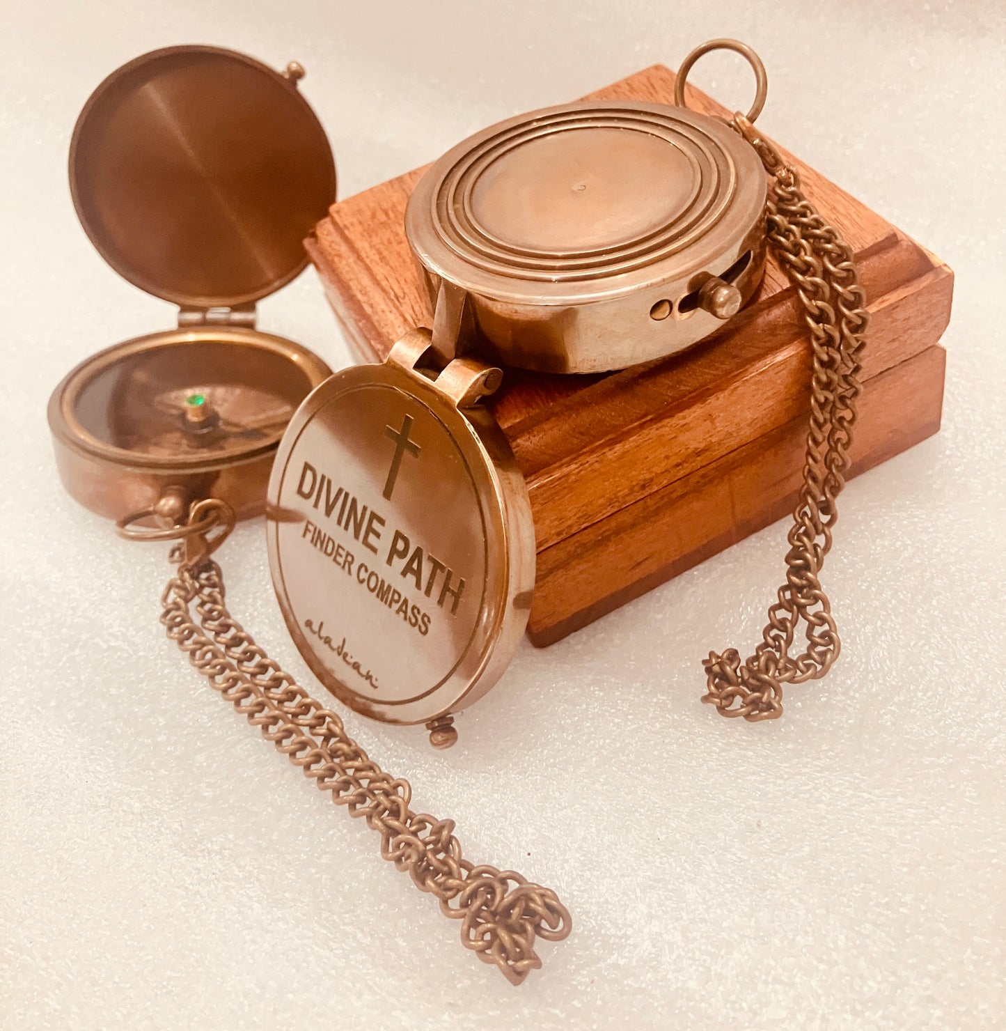 Divine Path Compass - Personalized Religious Gift - Engrave Your Own Custom Text