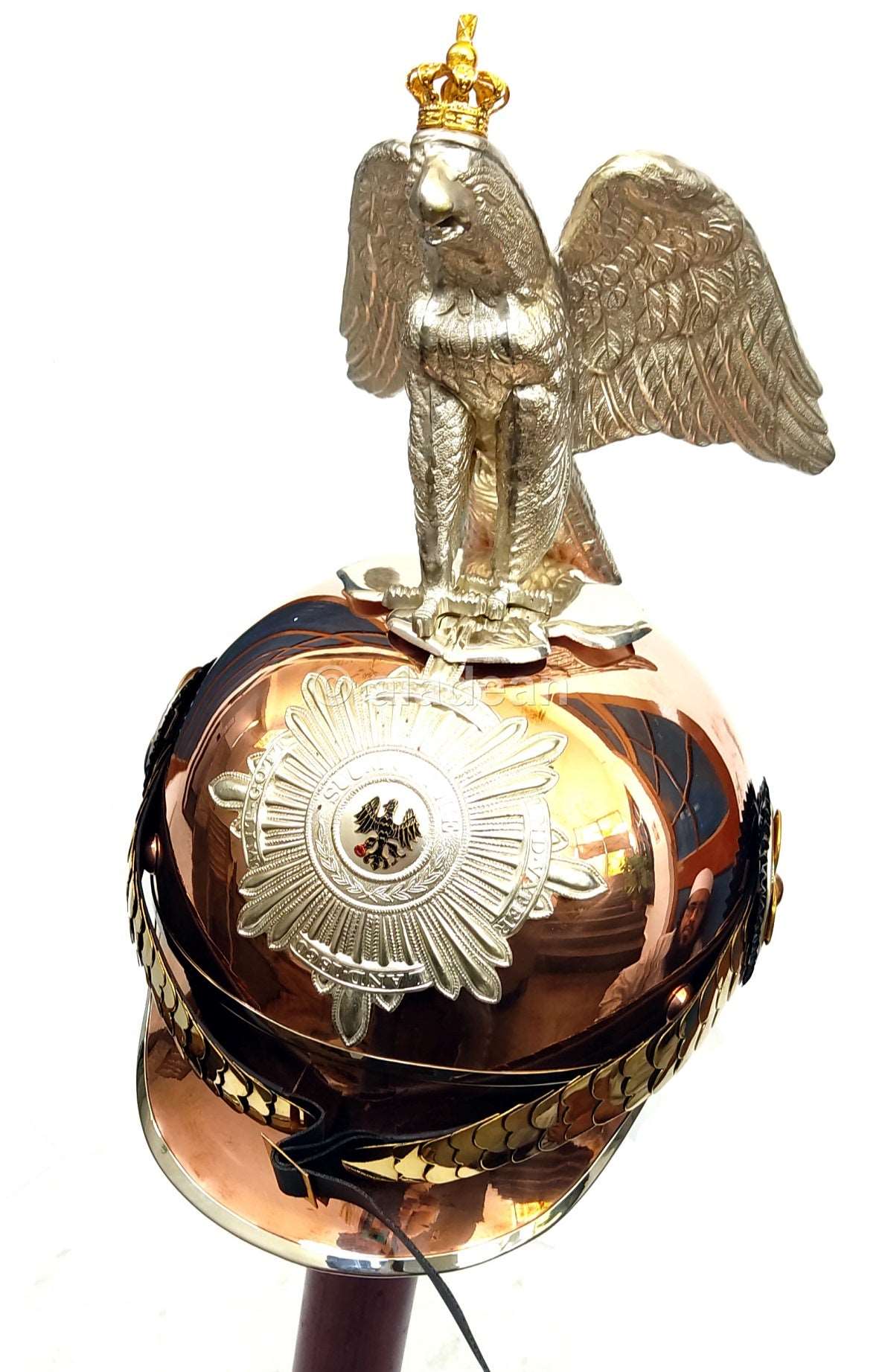 Prussian Eagle Pickelhaube - M 1860 Preußen Garde Kürassier Mannschaften Metalhelme Copper Silver German Officer