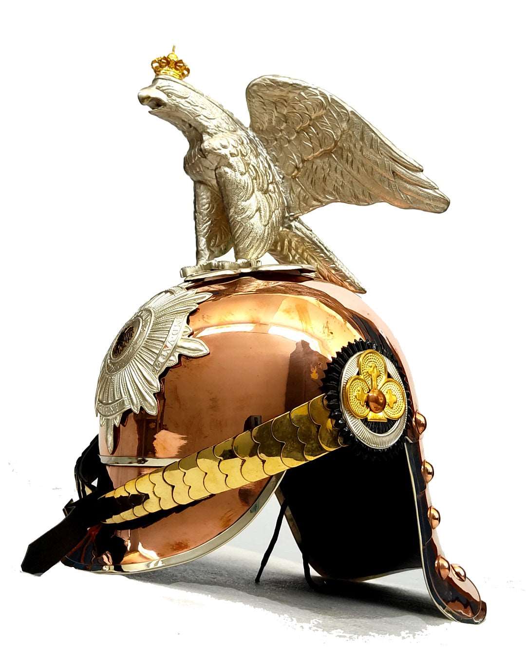 Prussian Eagle Pickelhaube - M 1860 Preußen Garde Kürassier Mannschaften Metalhelme Copper Silver German Officer