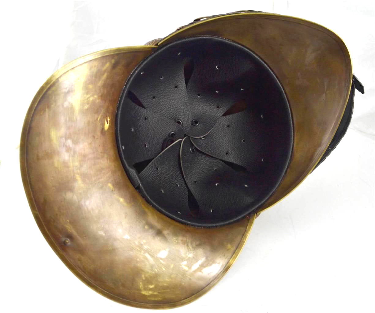 Vintage Feuerwehrhelm aus Messing der Feuerwehr