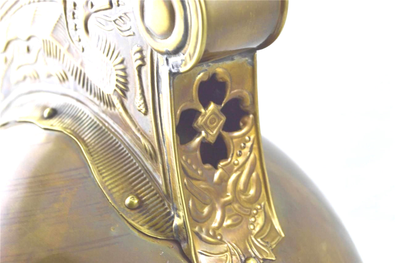 Vintage Feuerwehrhelm aus Messing der Feuerwehr