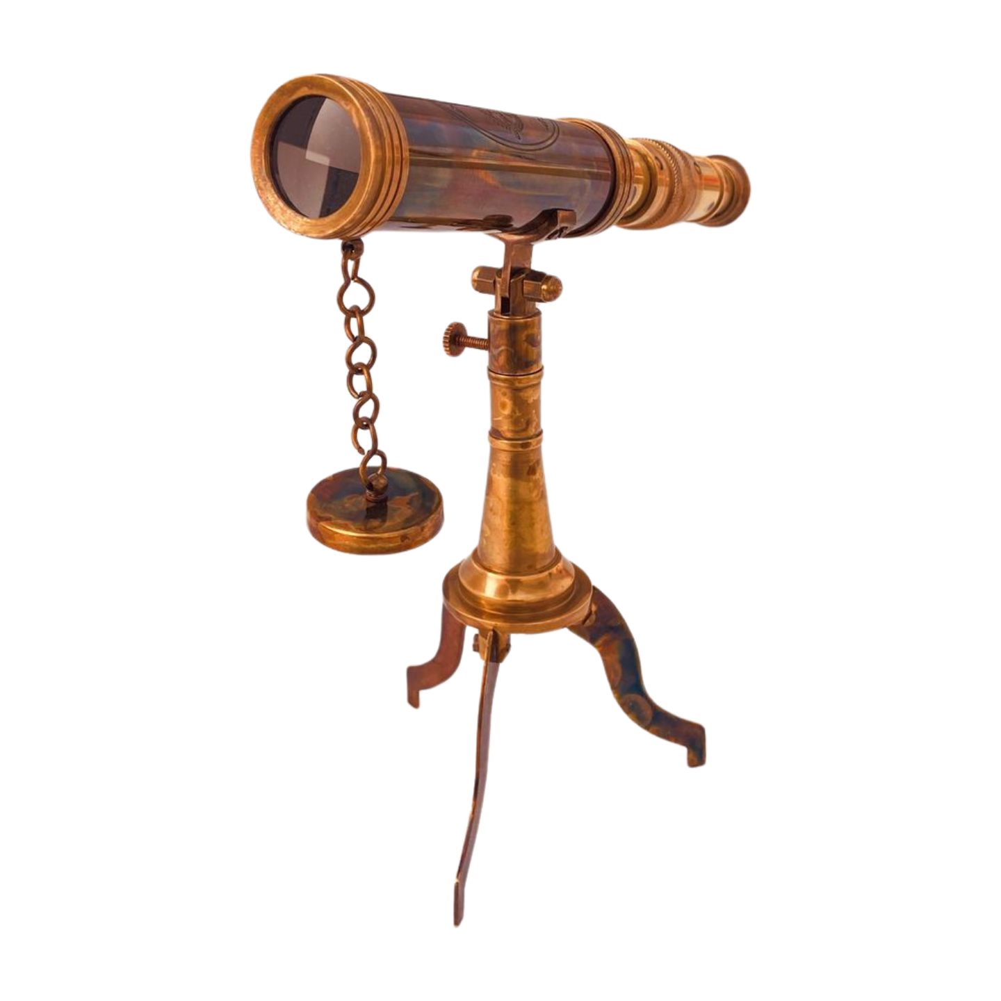 Vintage brass telescope unique table decorative gift idea