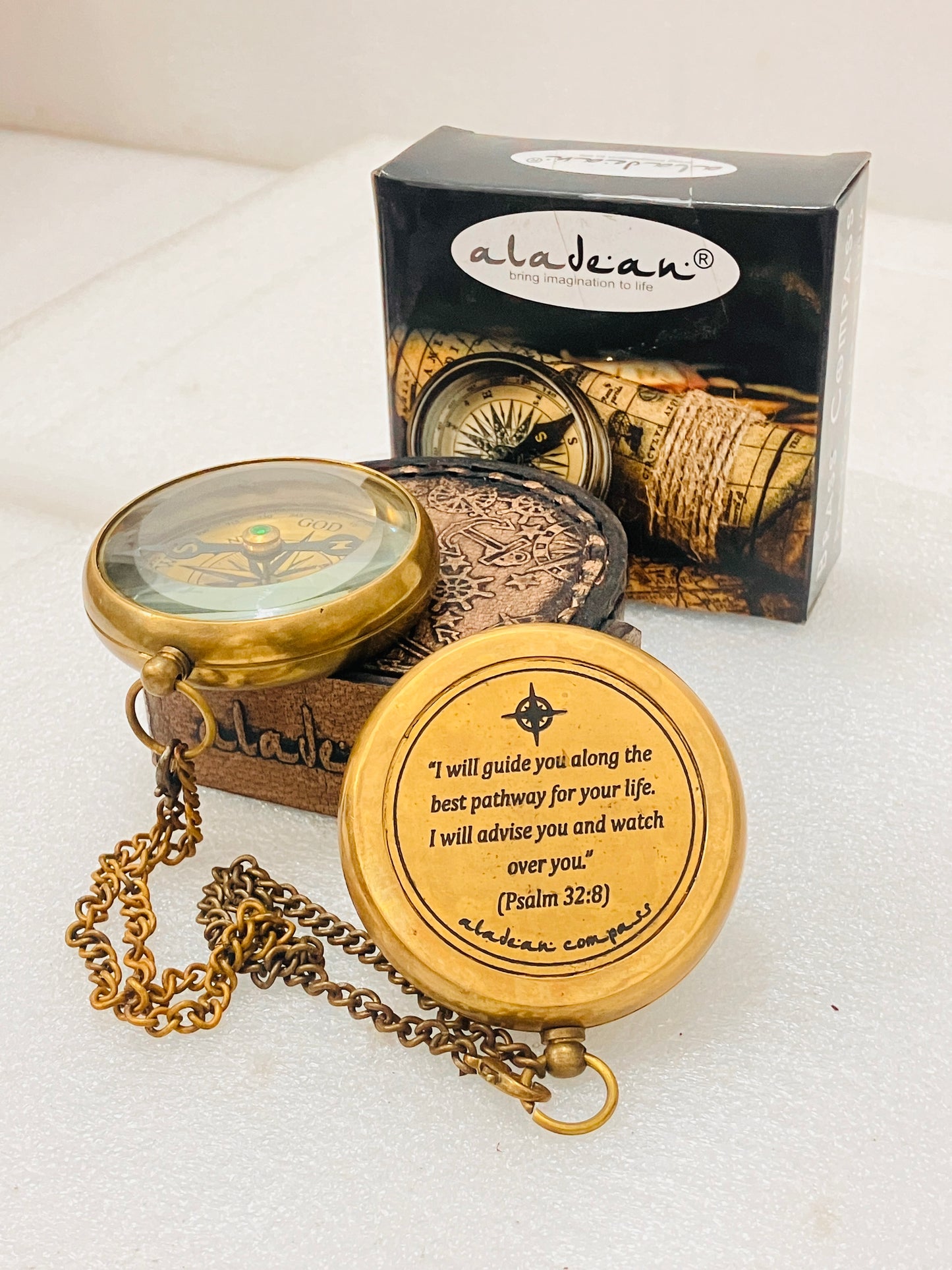 Cadeaux religieux – Boussole du chemin de Dieu – Cadeaux chrétiens catholiques pour le baptême, la confirmation, la communion, l'anniversaire et Noël.