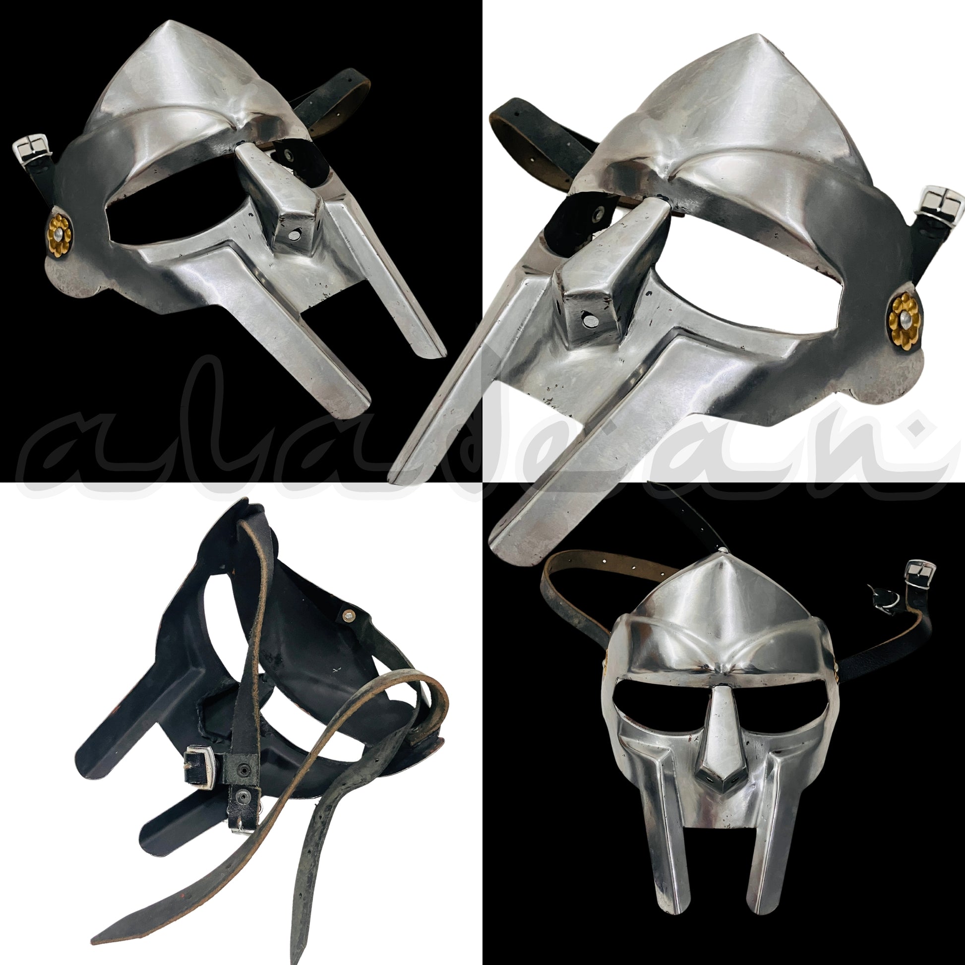 dr doom mask rapper villian gladiator mask metal halloween prop