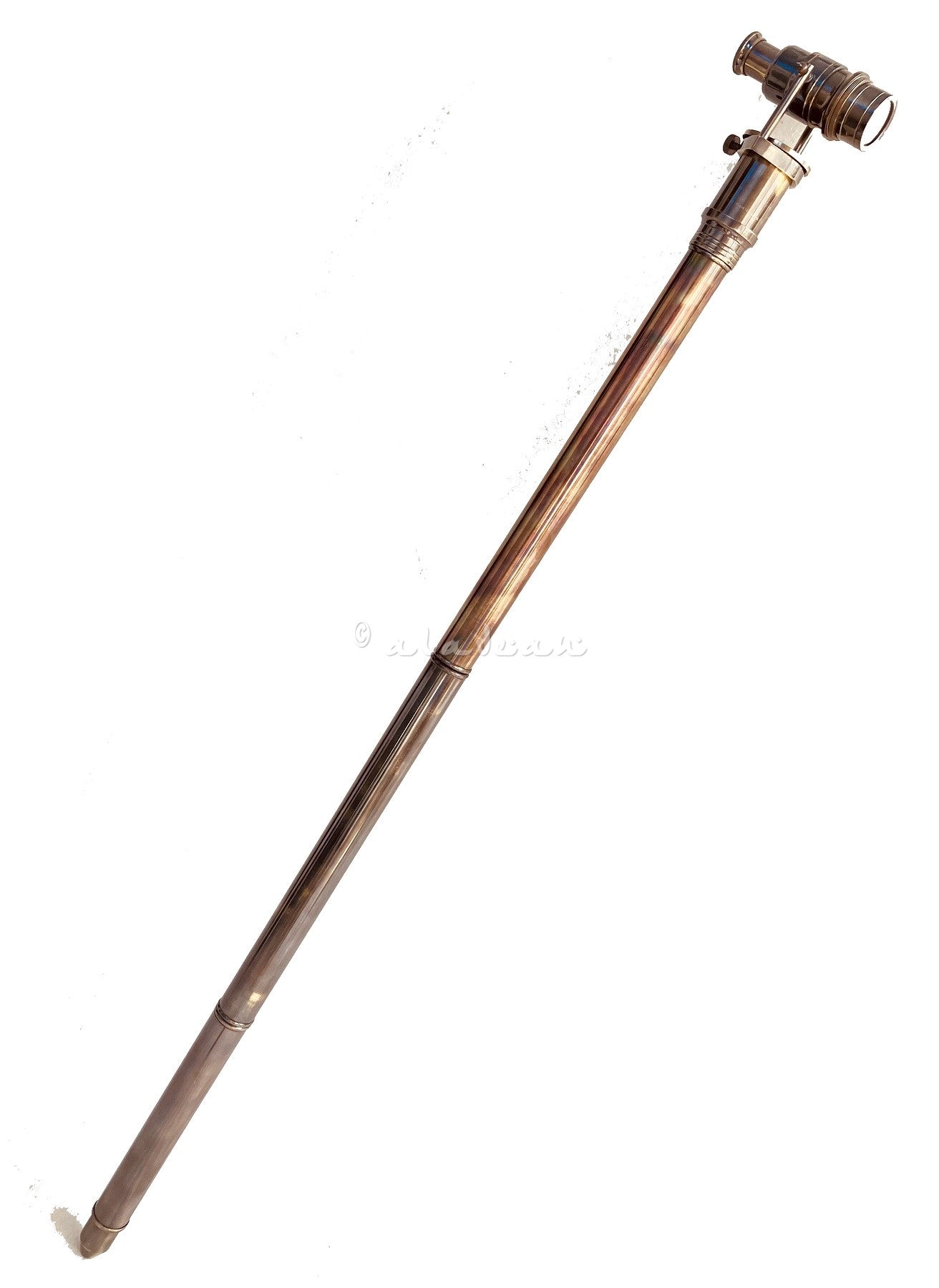 Brass Walking Cane Vintage Spyglass Telescope Handle Walking Stick