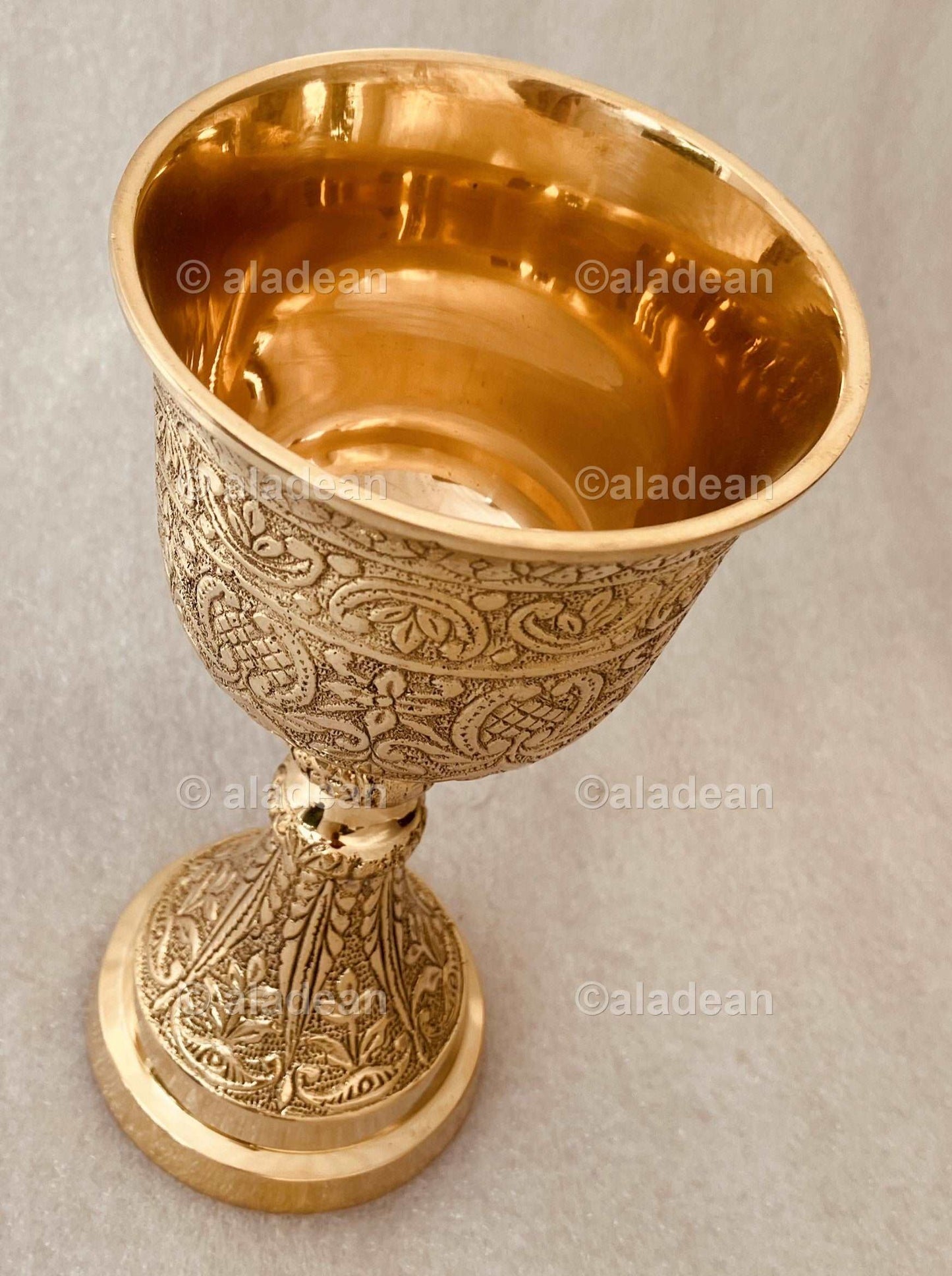 Vintage Chalice Goblet Brass Royal Wine Cup of the Highness