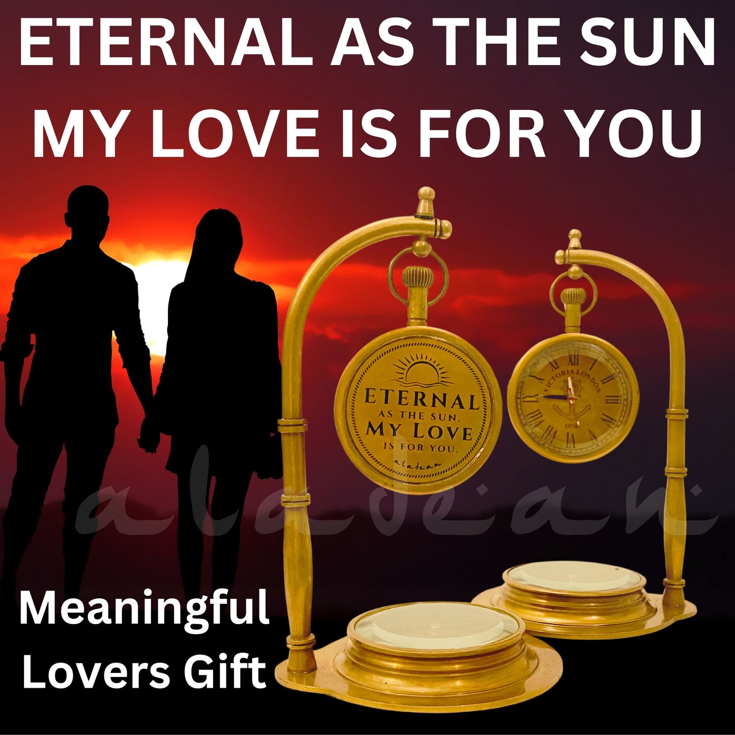 Eternal as the sun my love is for you anniversary gift clock by aladean