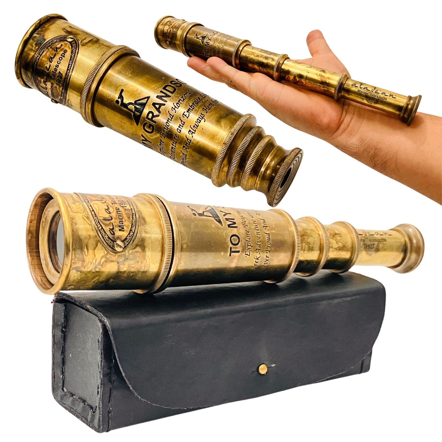 Personalised Spyglass Telescope - meaningful gifts for grandsons from grandma grandpa grandparents