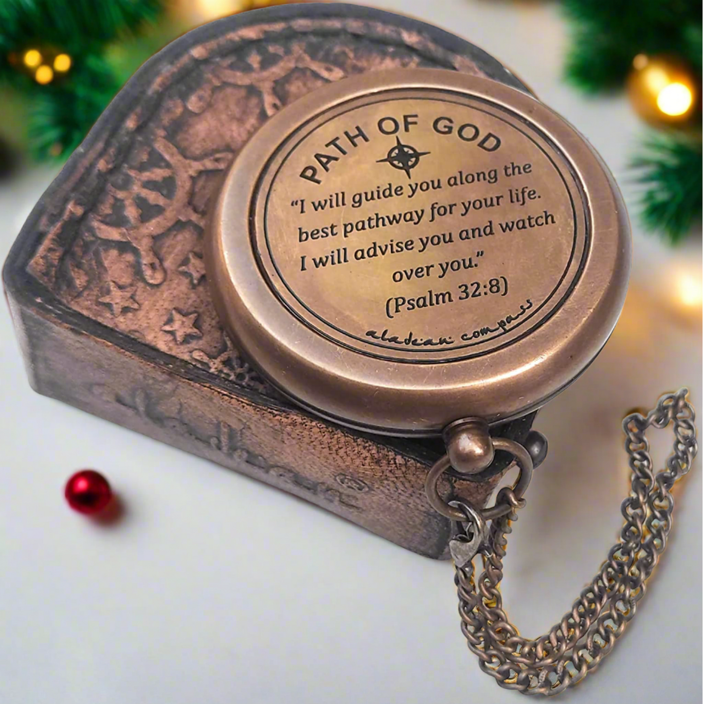 Religious Gifts - Path of God Compass - Catholic Christian gifts for Baptism, Confirmation, Communion, Birthday & Christmas