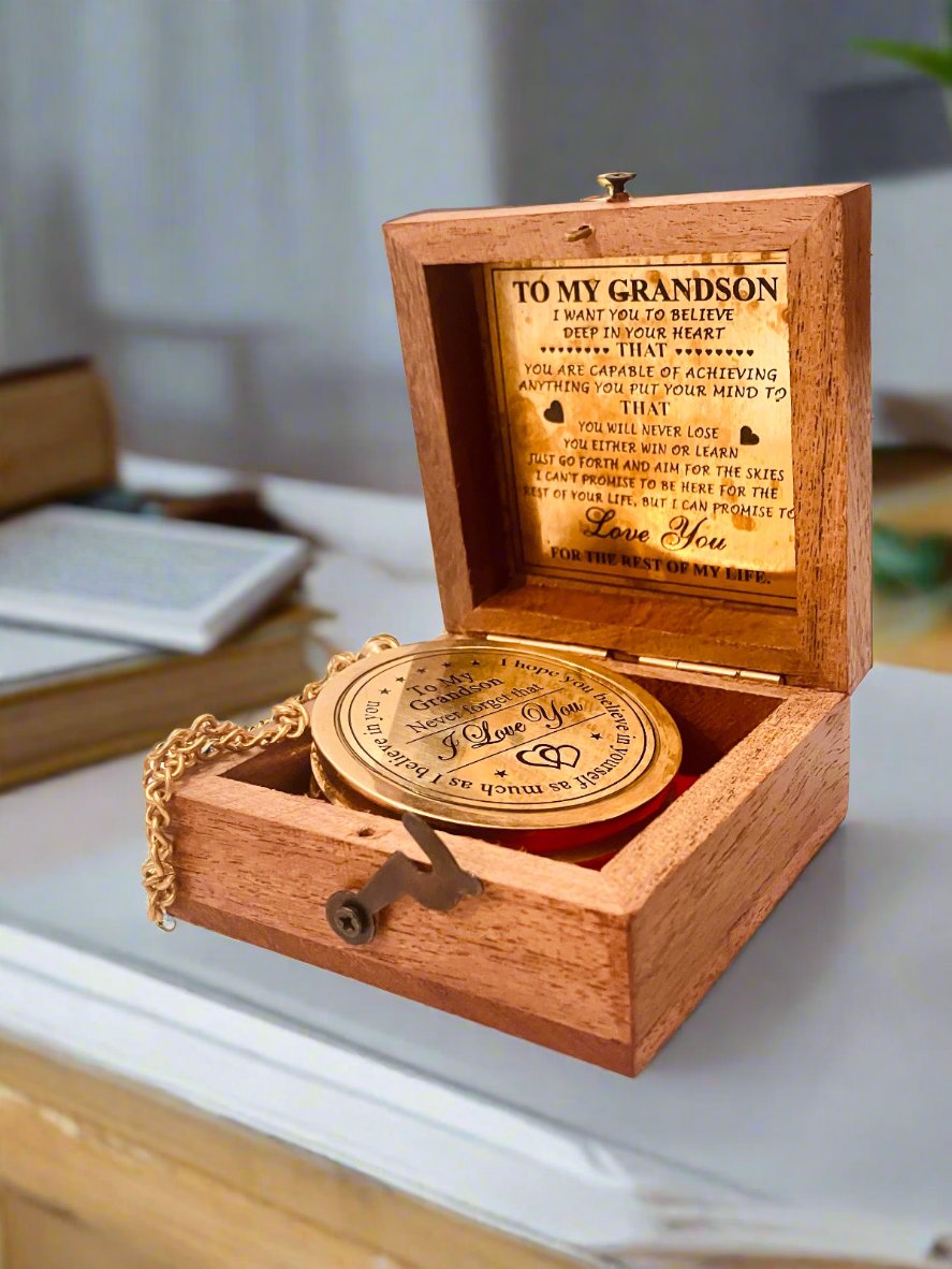 buy a gift for our grandson express the grandparent love with aladean engraved gift compass
