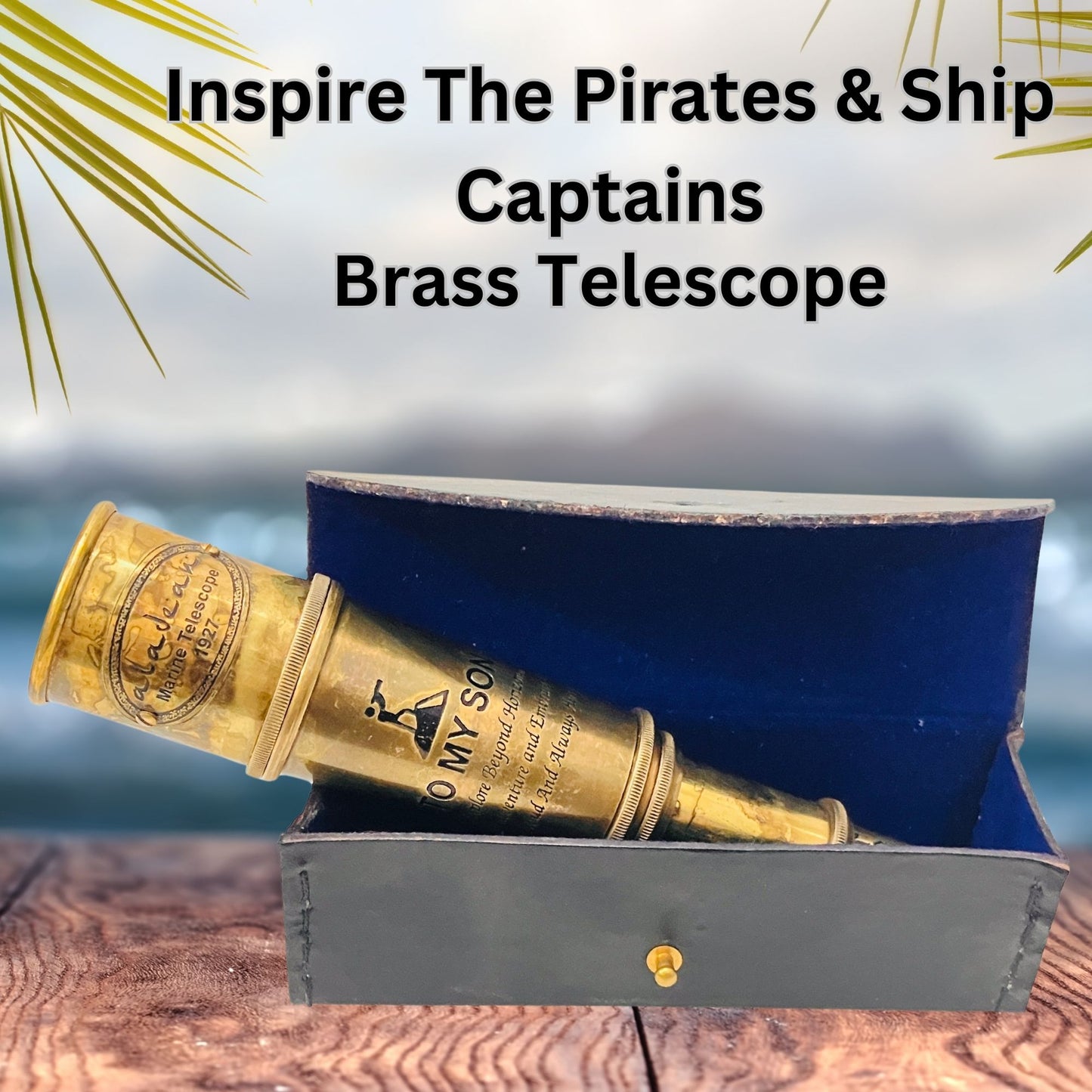 pirate spyglass & nautical ship navy gift for adult son