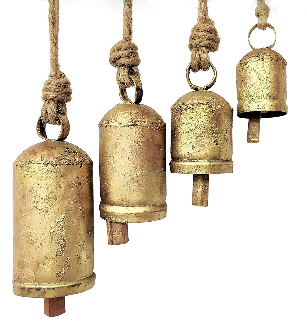 Set of 4 Harmony Cow Bells Vintage Rustic Lucky Christmas Hanging Déco –  aladean