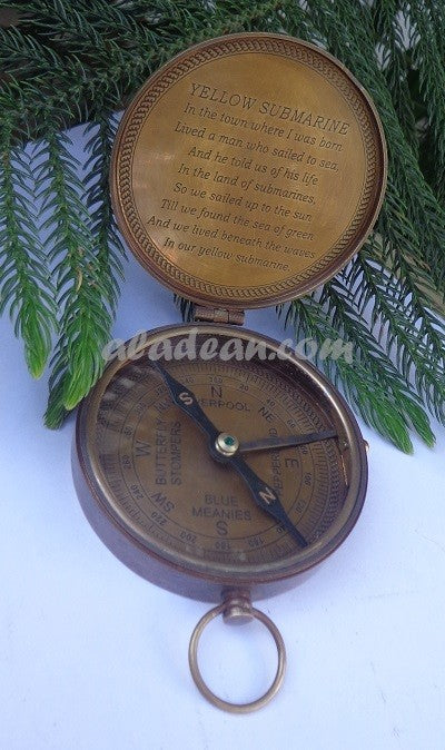 Brass Beatle Finder Compass