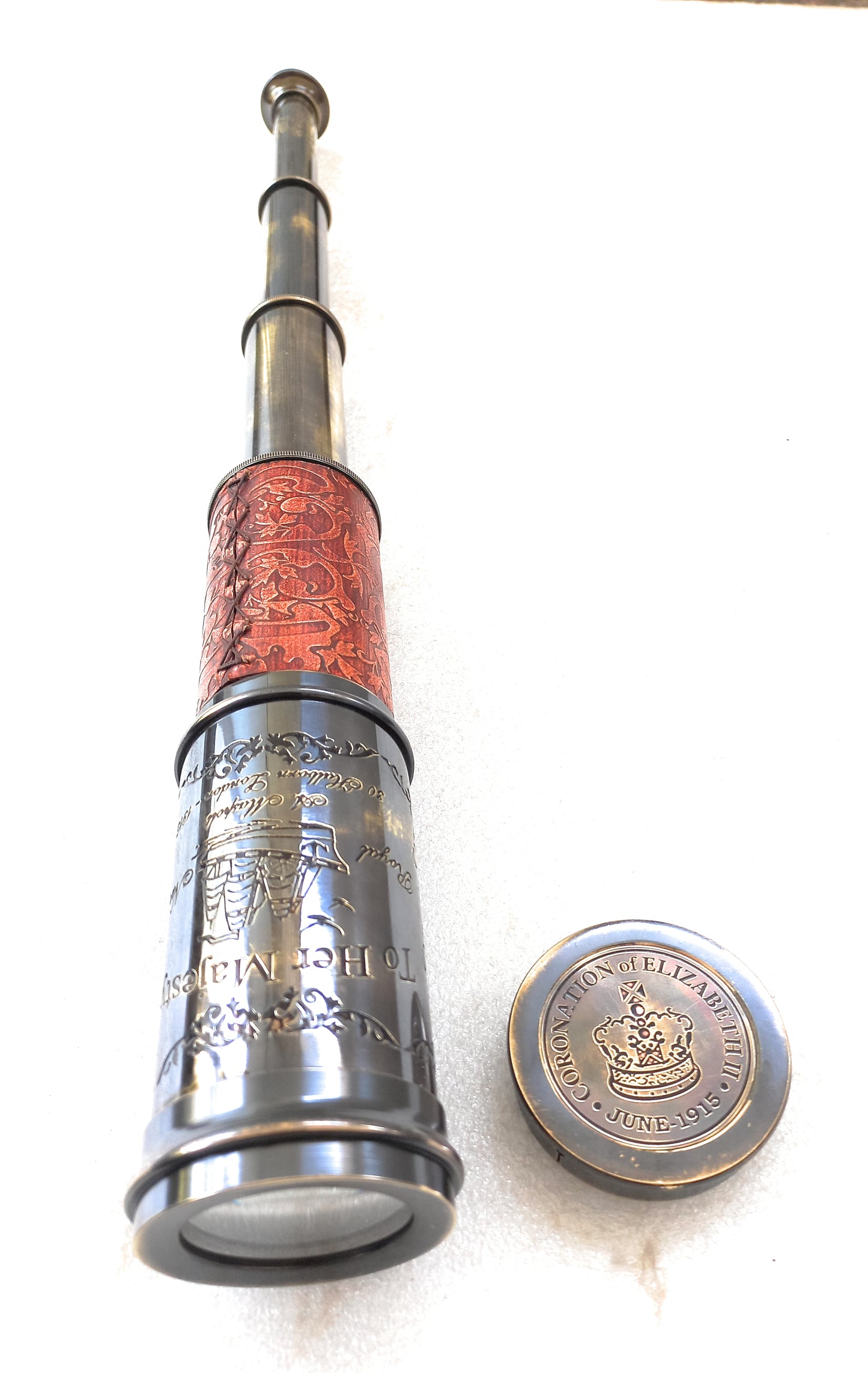 Handmade Spyglass 20" Antique Telescope Nautical Replica Functional 20x Magnification