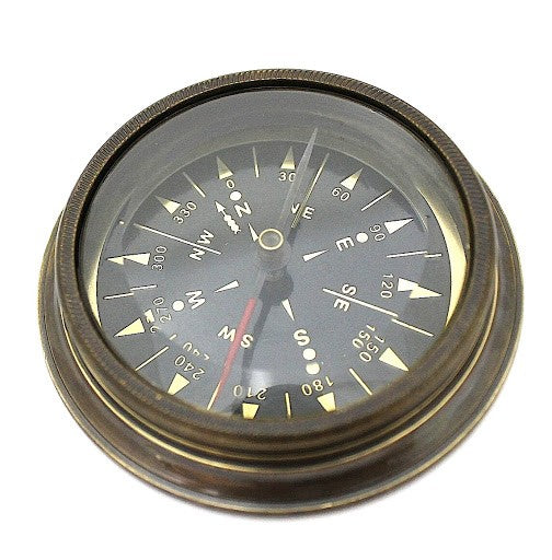 Admiral's Brass Compass with Leather Case Wholesale Lot