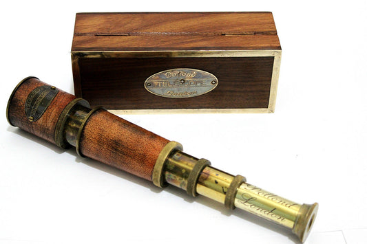 Télescope en laiton vintage 16" - Dollond London Spyglass