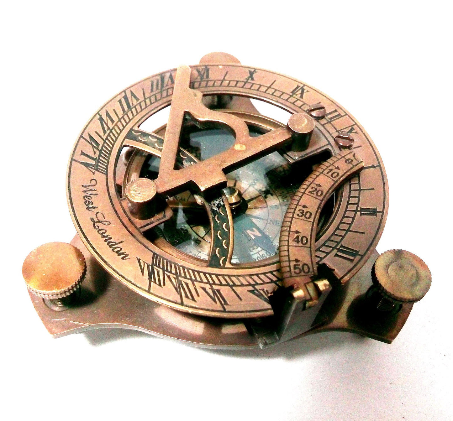 Antique Brass Sundial Compass 3" West London Wholesale Lot