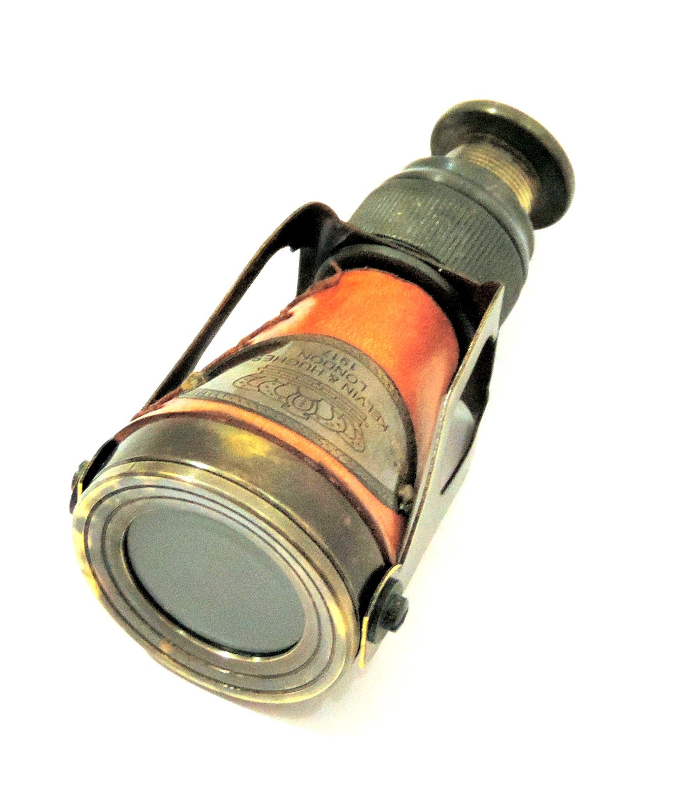 Antique Style Solid Brass Traveling Telescope Binoculars Monocular