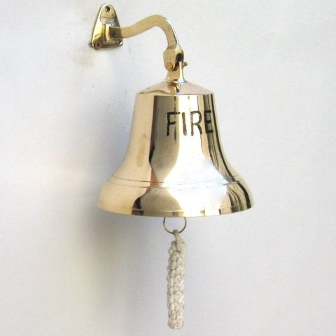 Schiffsfeuerglocke aus massivem Messing, 15,2 cm