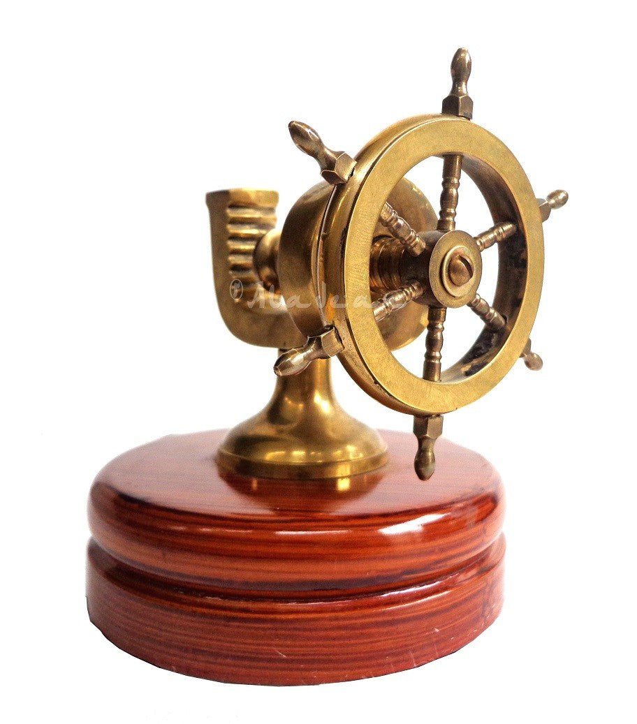 Brass Ship Wheel Nut Cracker