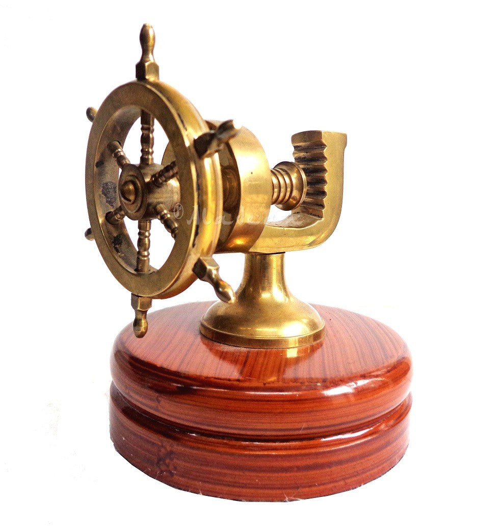 Brass Ship Wheel Nut Cracker