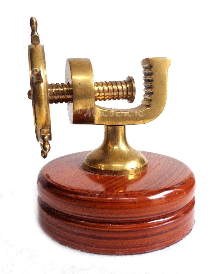 Brass Ship Wheel Nut Cracker