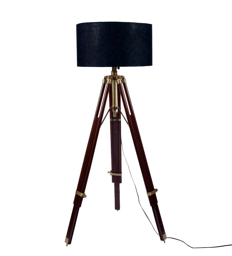 Hollywood Lampshade on Floor Lamp Tripod