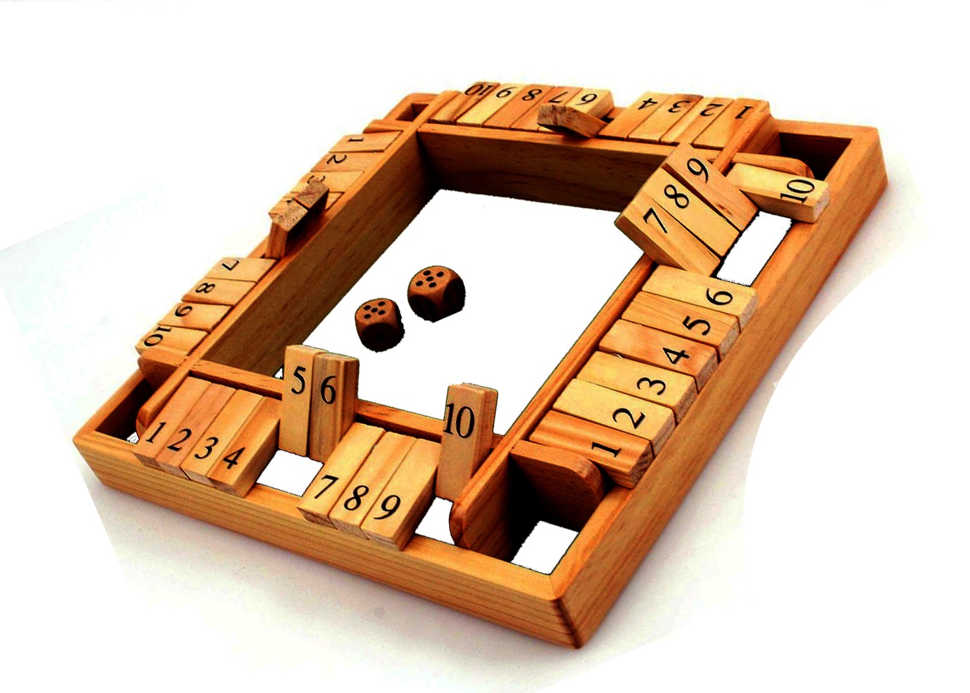 Hölzernes „Shut the Box“-Spiel