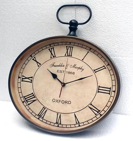 Antike ovale Oxford-Wanduhr 15 Zoll