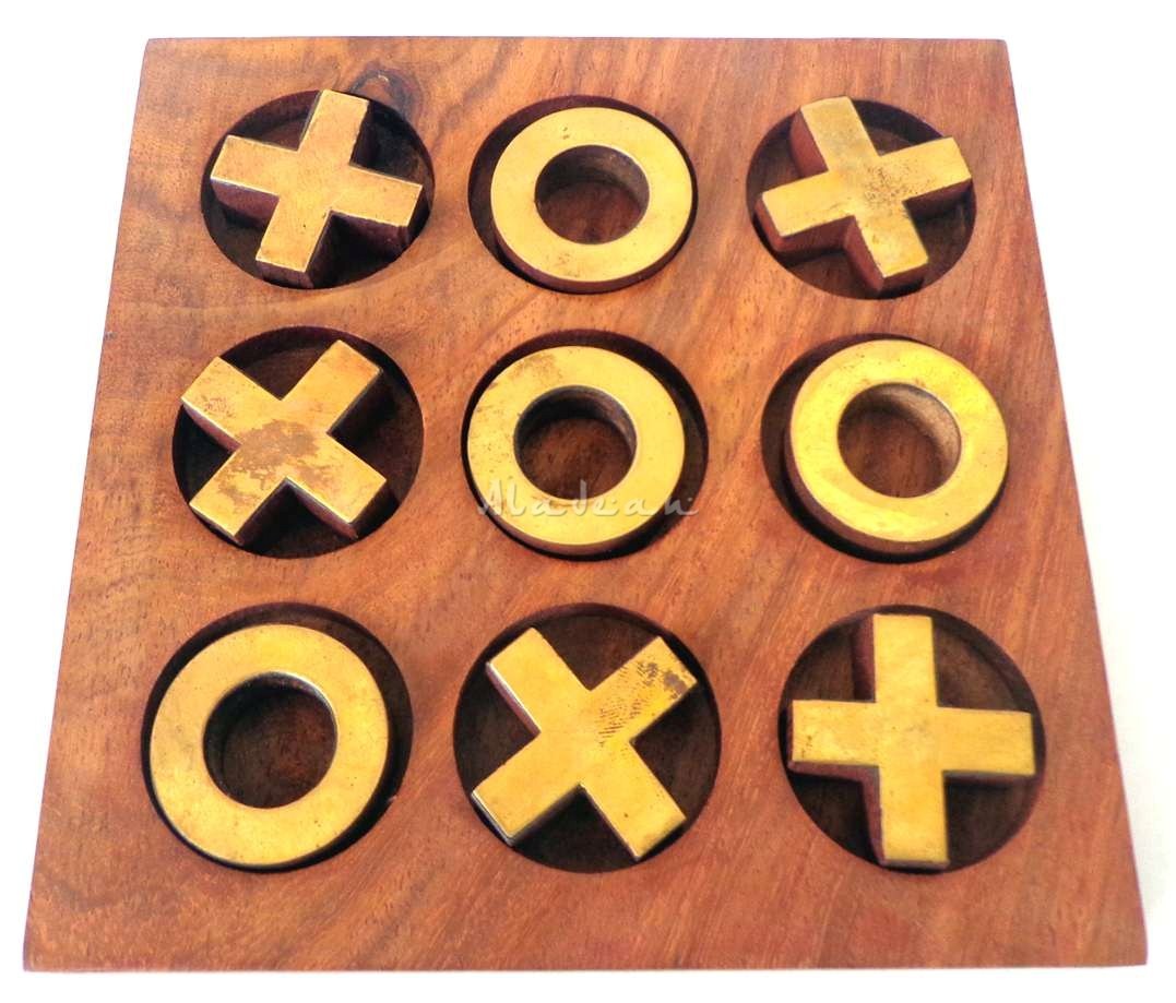 Holz-Tic-Tac-Toe-Spiel-Puzzle