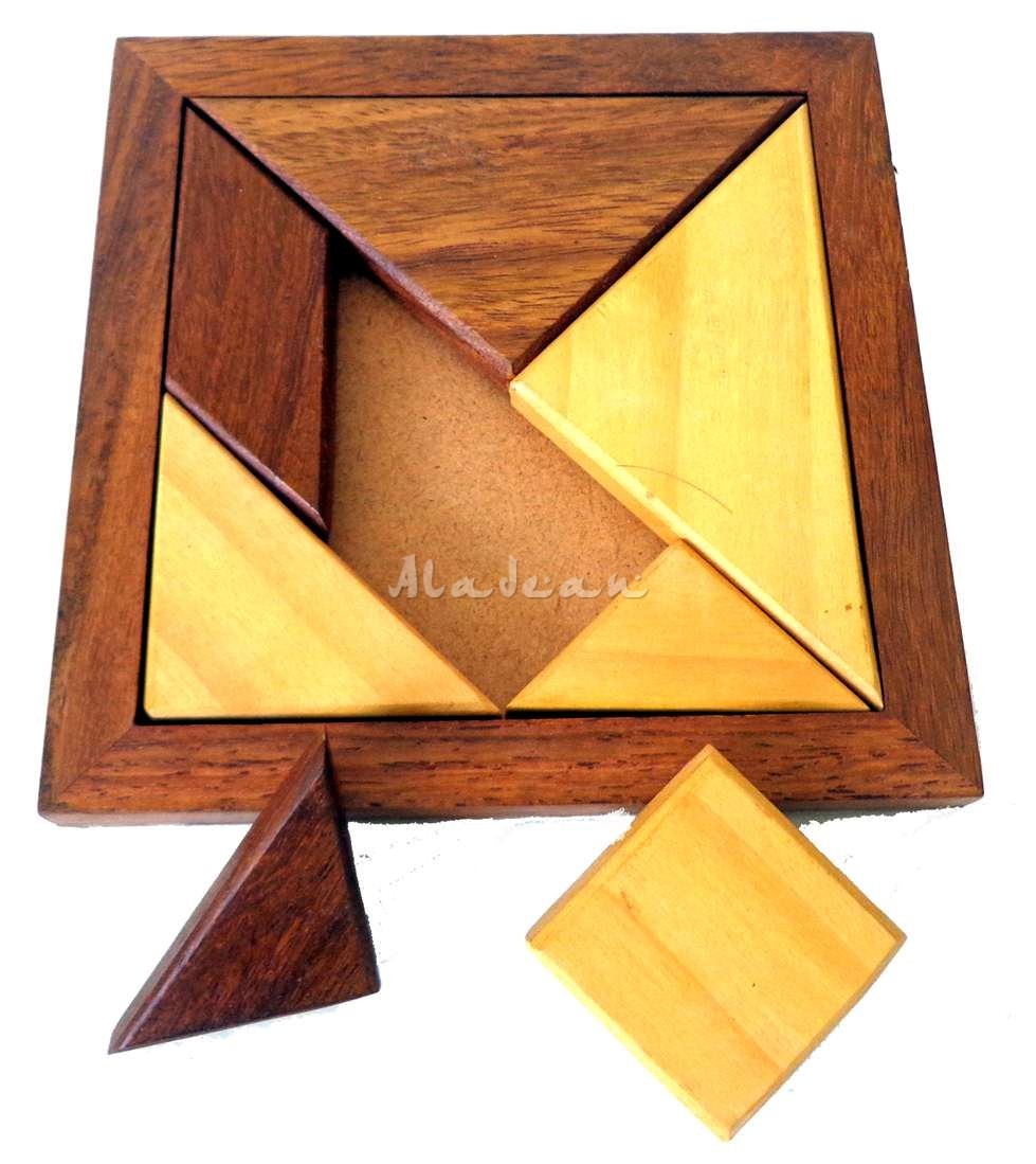 Wood Tangram Brain Teaser Puzzle