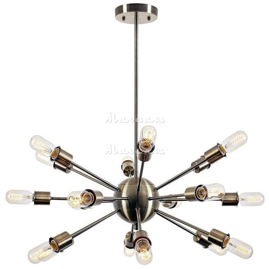 Sputnik-Kronleuchter aus Messing