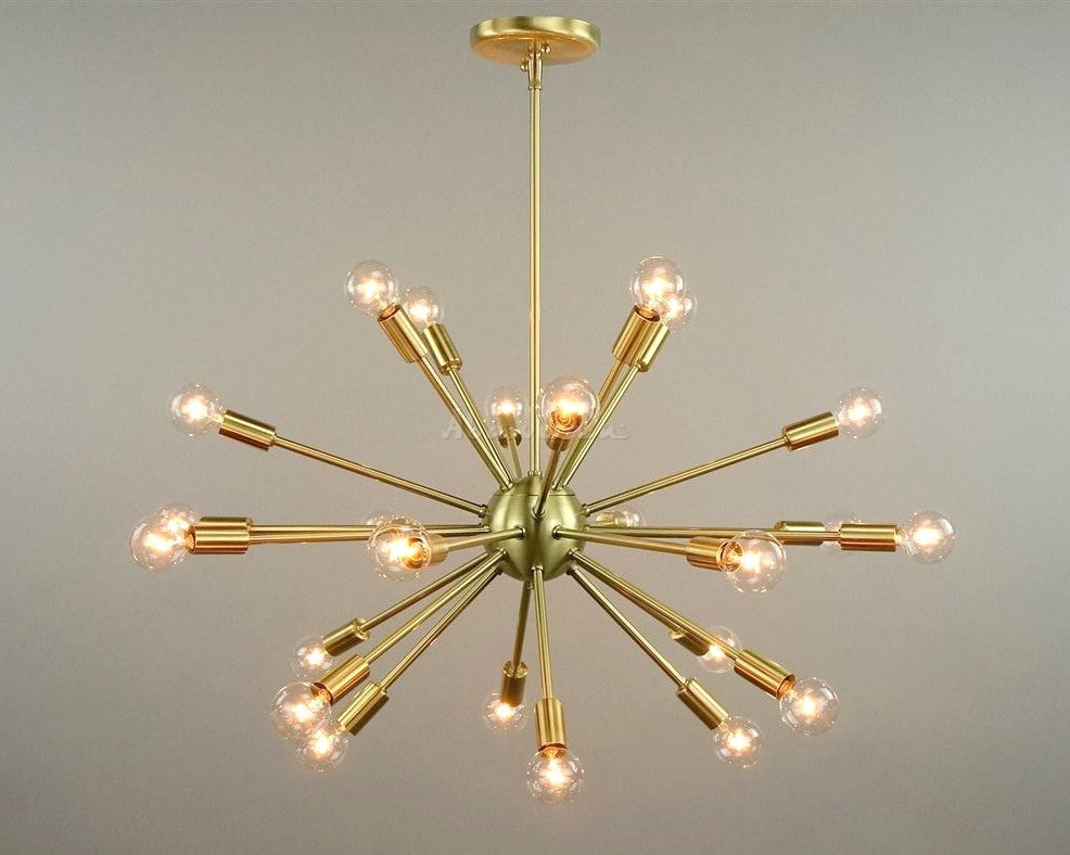 Brass Sputnik Chandelier Light Fixture